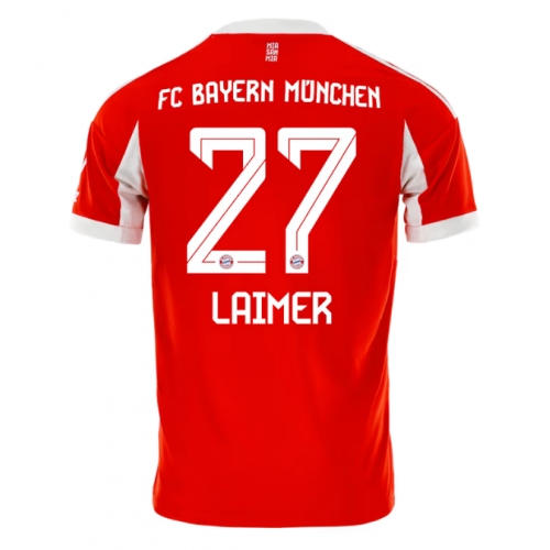 Billige Fotballdrakt Bayern Munich Konrad Laimer #27 Replika Hjemmedrakt 2025-26 Kortermet Billige Fotballdrakt Bayern Munich Konrad Laimer #27 Replika Hjemmedrakt 2025-26 Kortermet